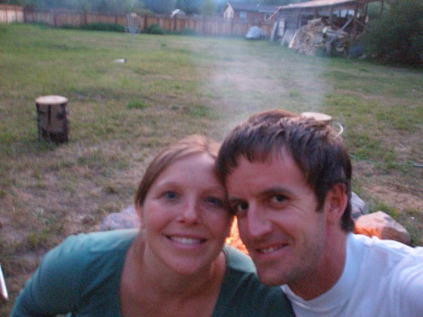 us in our yard